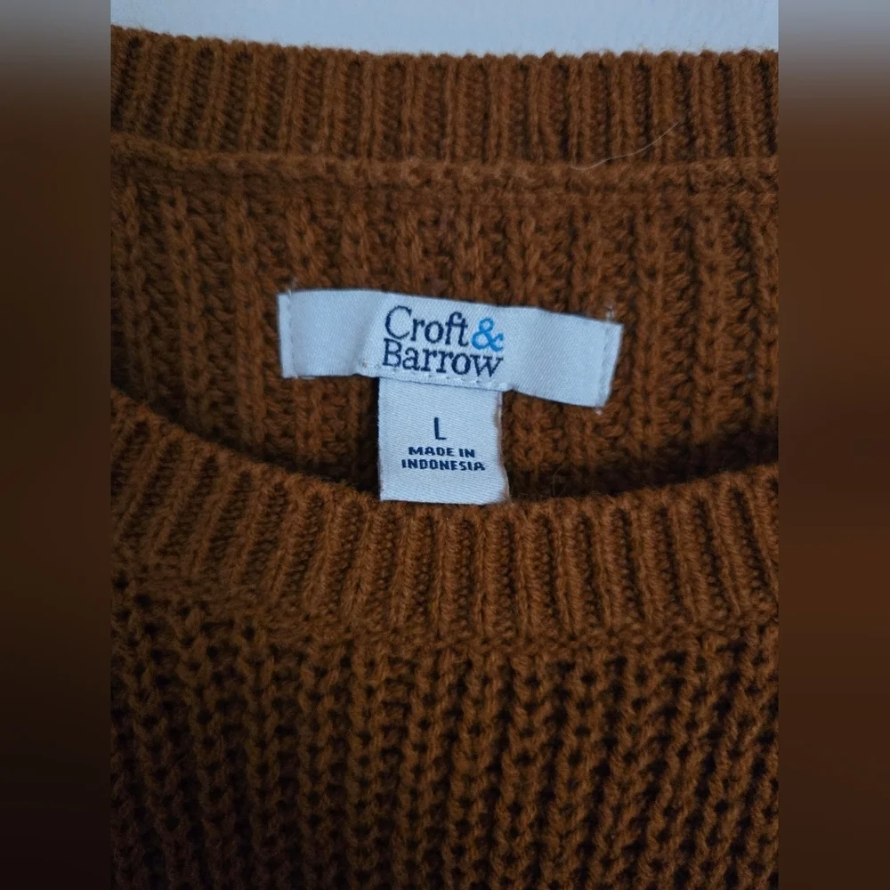 Croft And Barrow Womens Size L Knit Long Sleeve Sweater Top - Picture 3 of 9